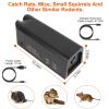 Electric Rat Trap Reusable Mice Trap Rodent Zapper Indoor Pest Control Rechargeable Shock Mice Killer with 1800V High Voltage for Home