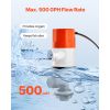 Livewell Pump for Boat, 12V 500 GPH Straight Livewell Aerator Pump with Dual Inlets, ABA Housing & Detachable Motor Cartridge