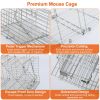 Foldable Rat Trap Cage Humane Live Rodent Trap Cage Galvanized Iron Mice Mouse Control Bait Catch with Detachable L Shaped Rod